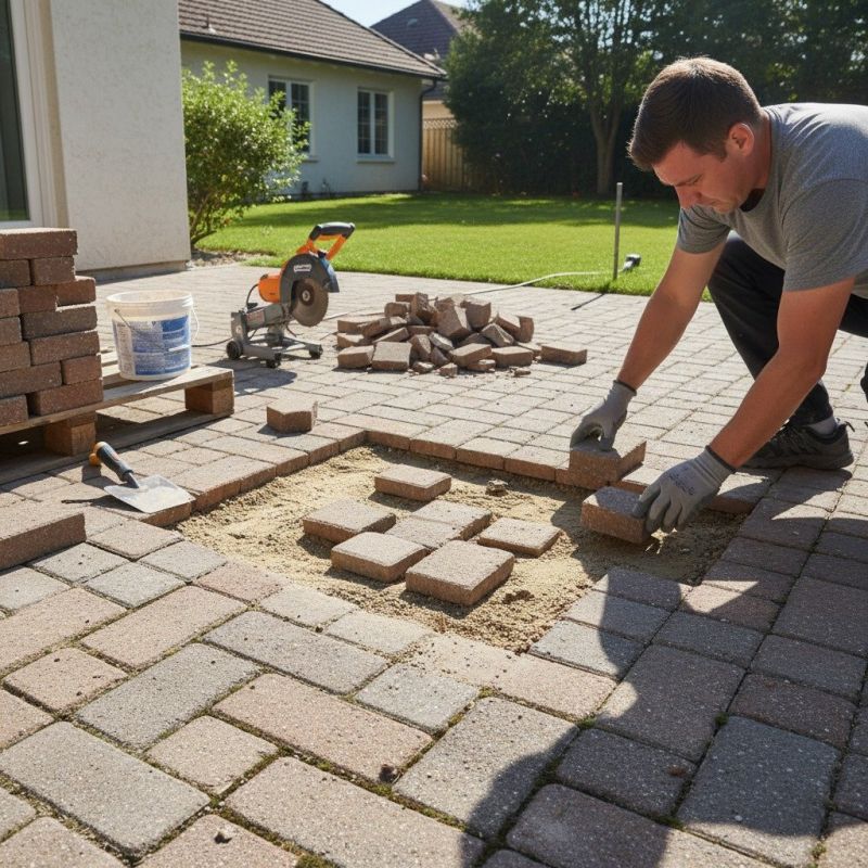 Paver Porch Repair detail